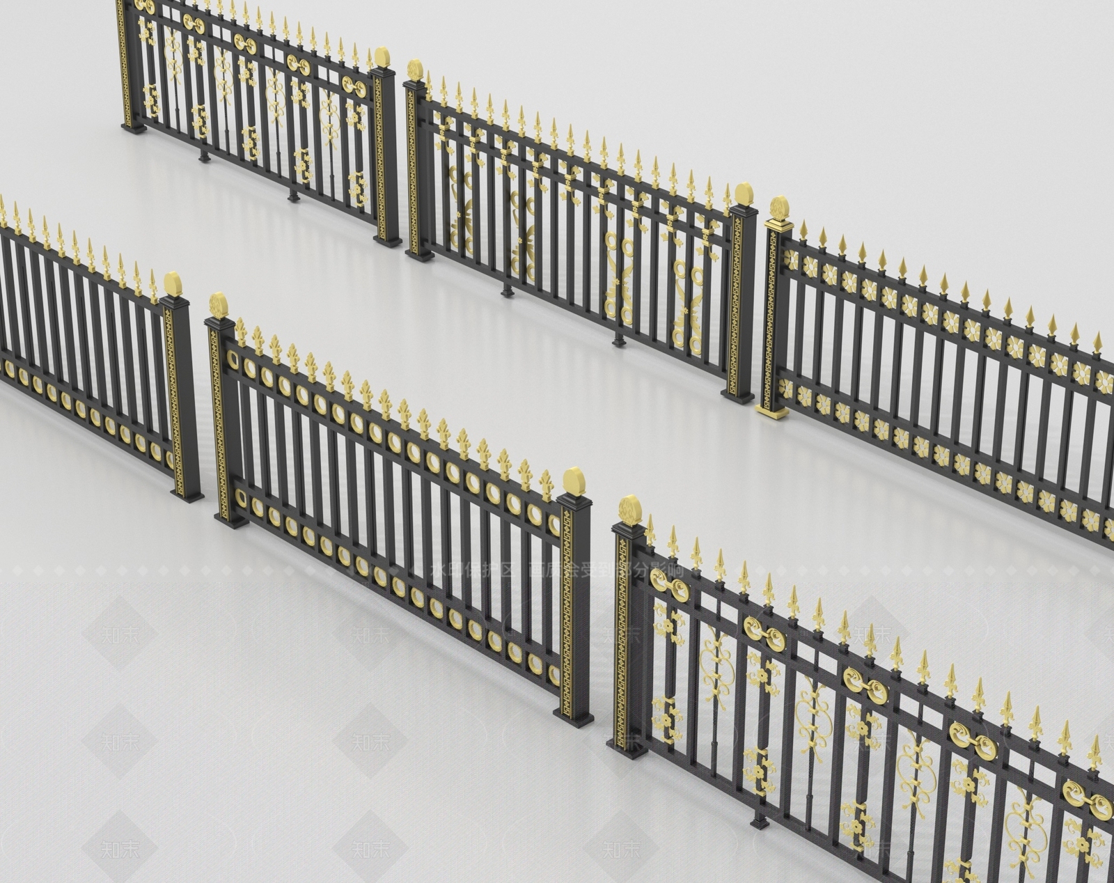 欧式围栏护栏SU模型下载【ID:1205609555】