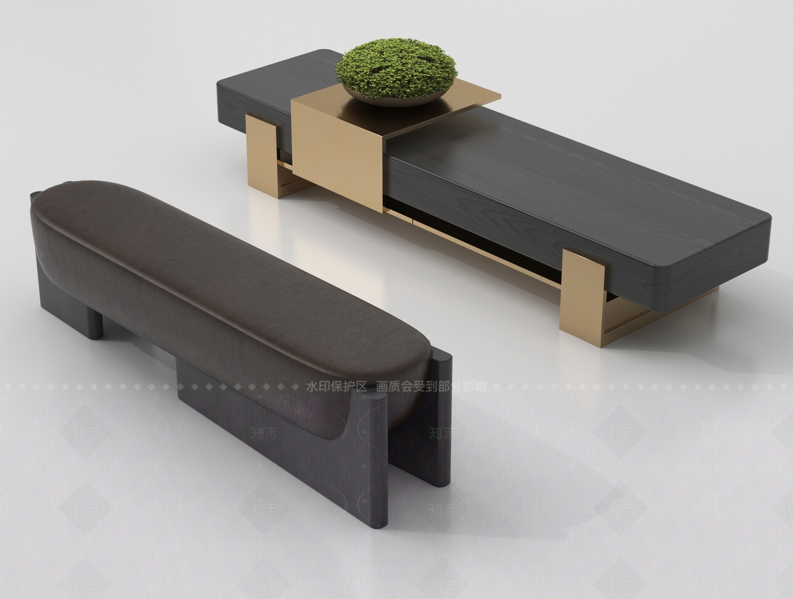 现代沙发凳SU模型下载【ID:1205609894】