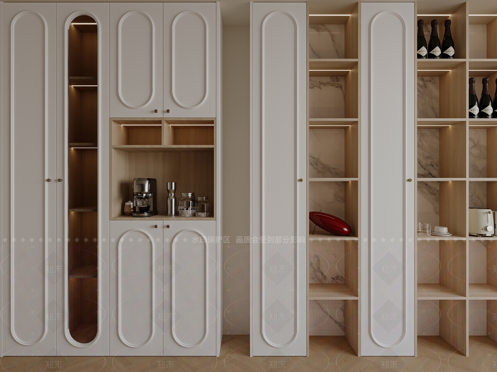 美式酒柜3D模型下载【ID:1205611056】