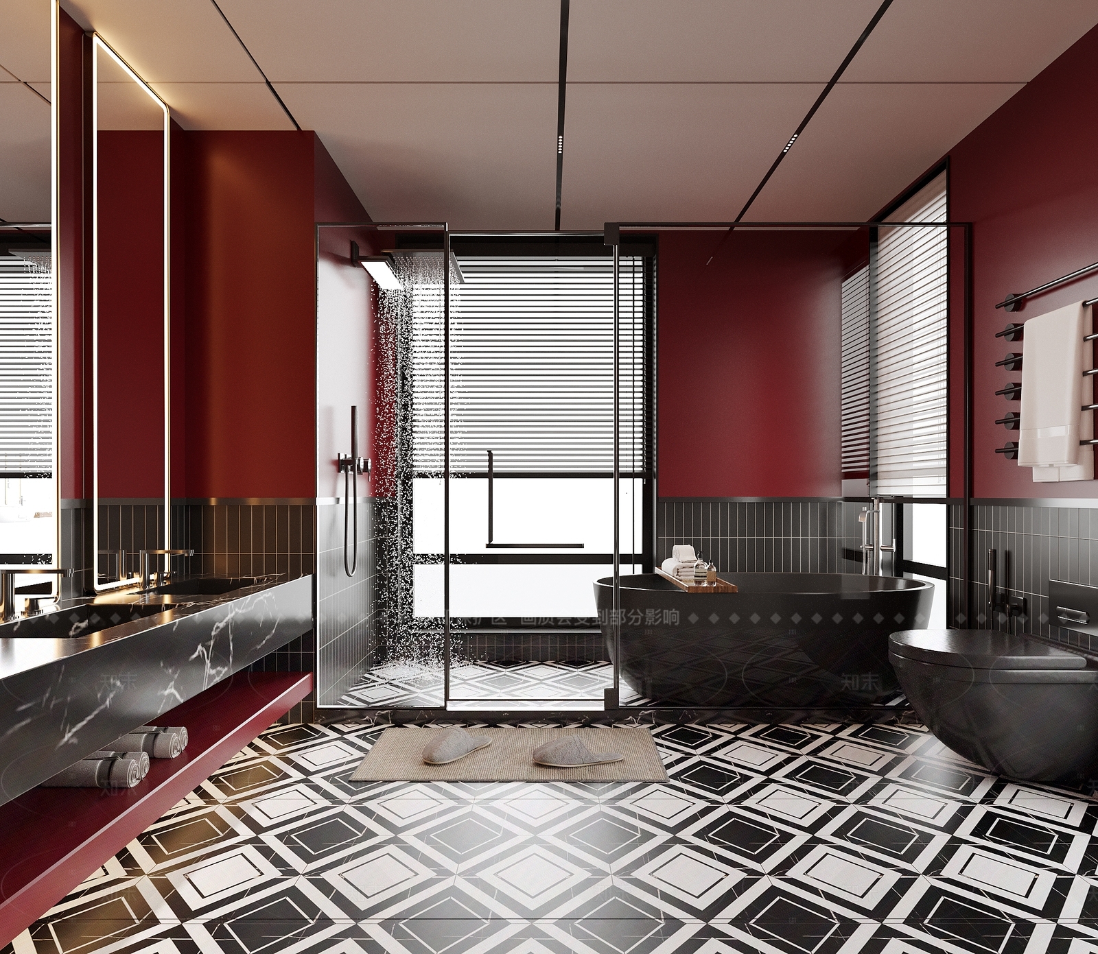 法式美式卫生间3D模型下载【ID:1205612367】