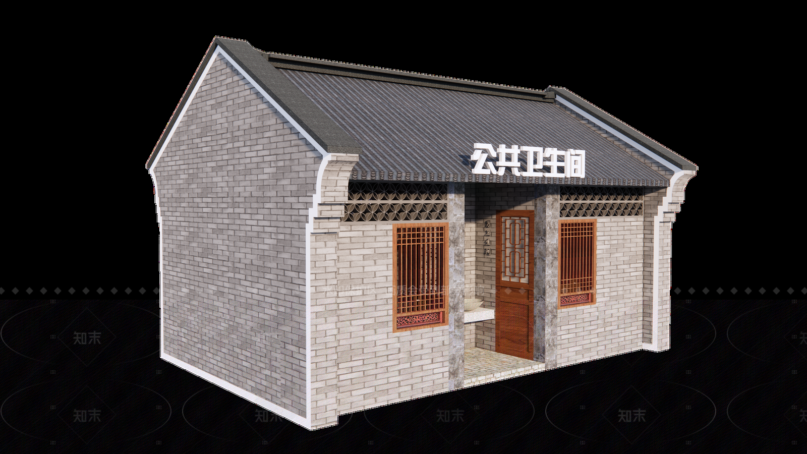 新中式中式小公建SU模型下载【ID:1205613895】
