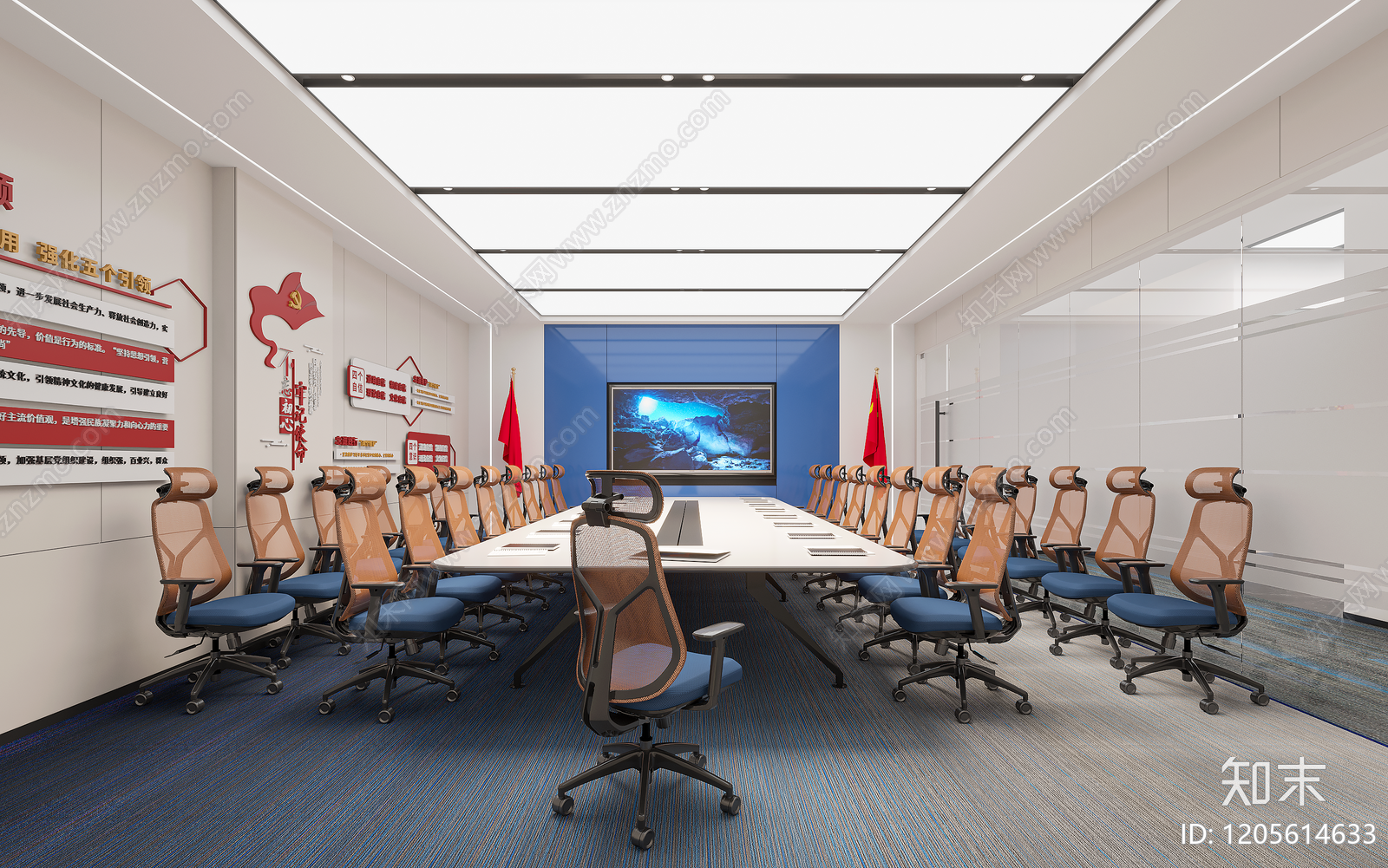 现代整体办公空间cad施工图下载【ID:1205614633】