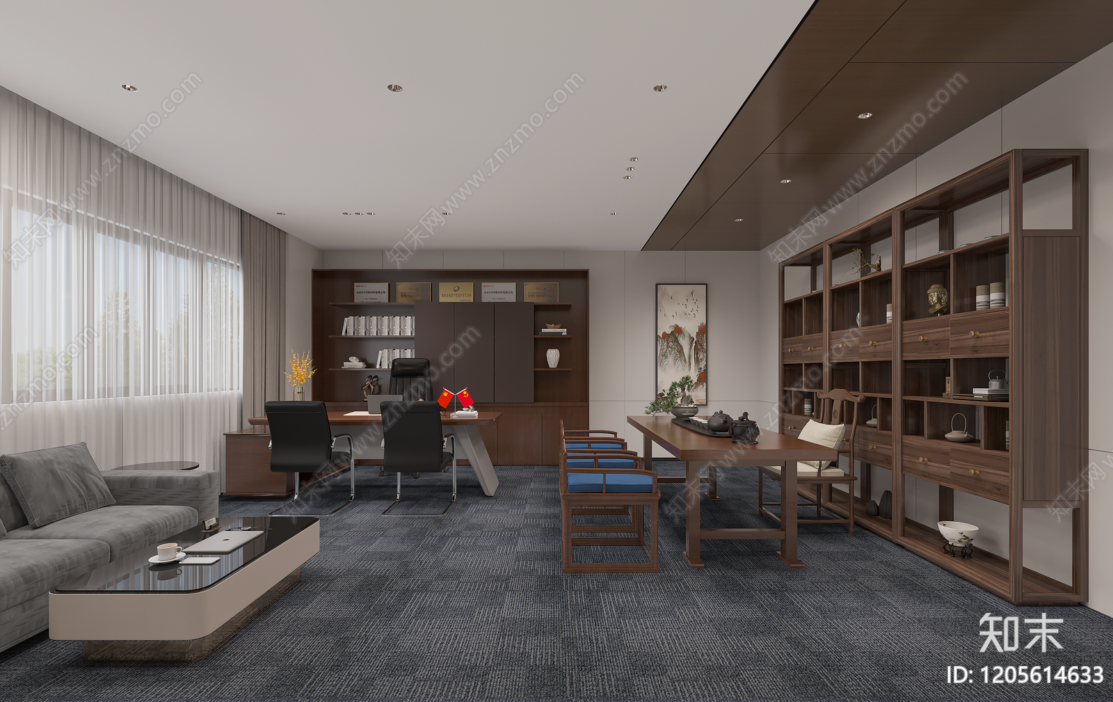 现代整体办公空间cad施工图下载【ID:1205614633】
