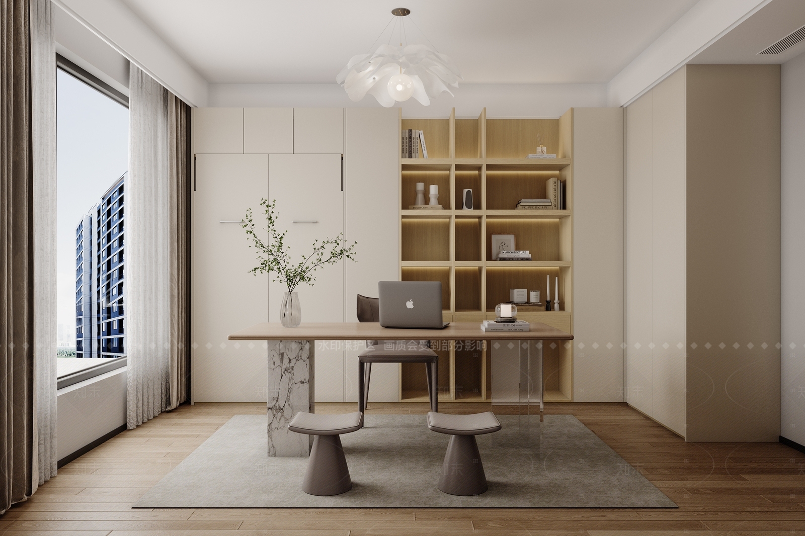 书房3D模型下载【ID:1205616235】