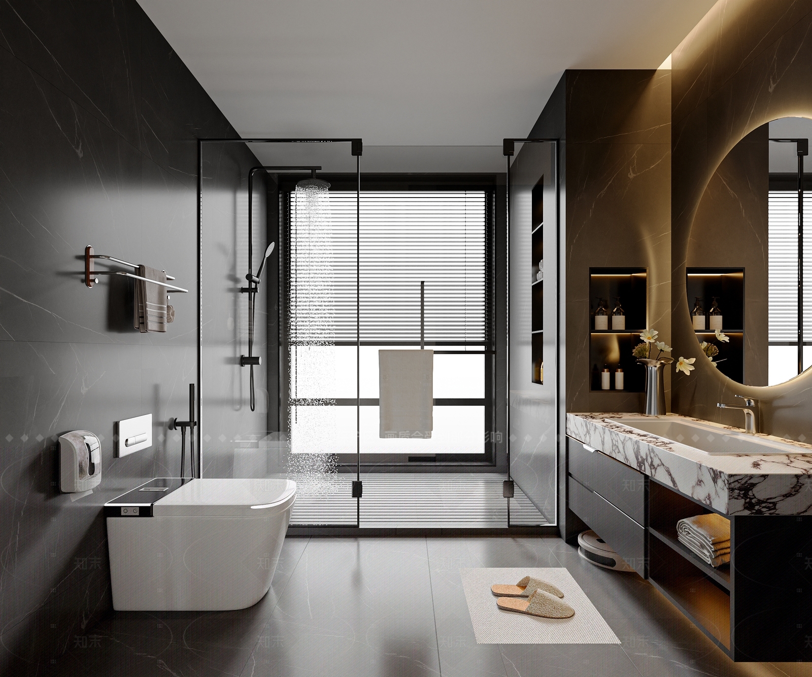 现代简约卫生间3D模型下载【ID:1205615194】