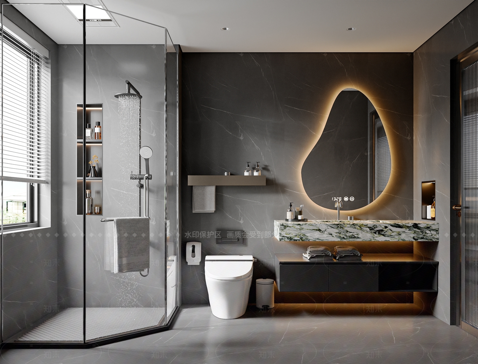 现代简约卫生间3D模型下载【ID:1205615222】