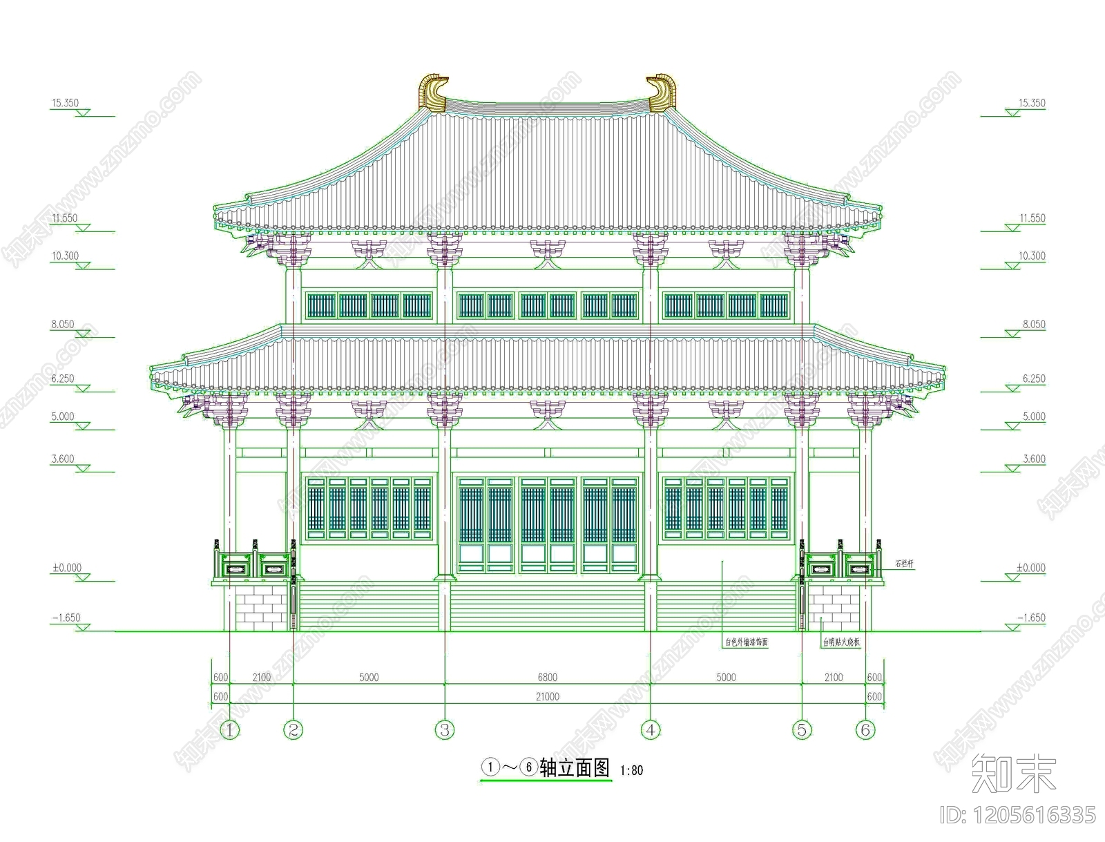 寺庙施工图下载【ID:1205616335】