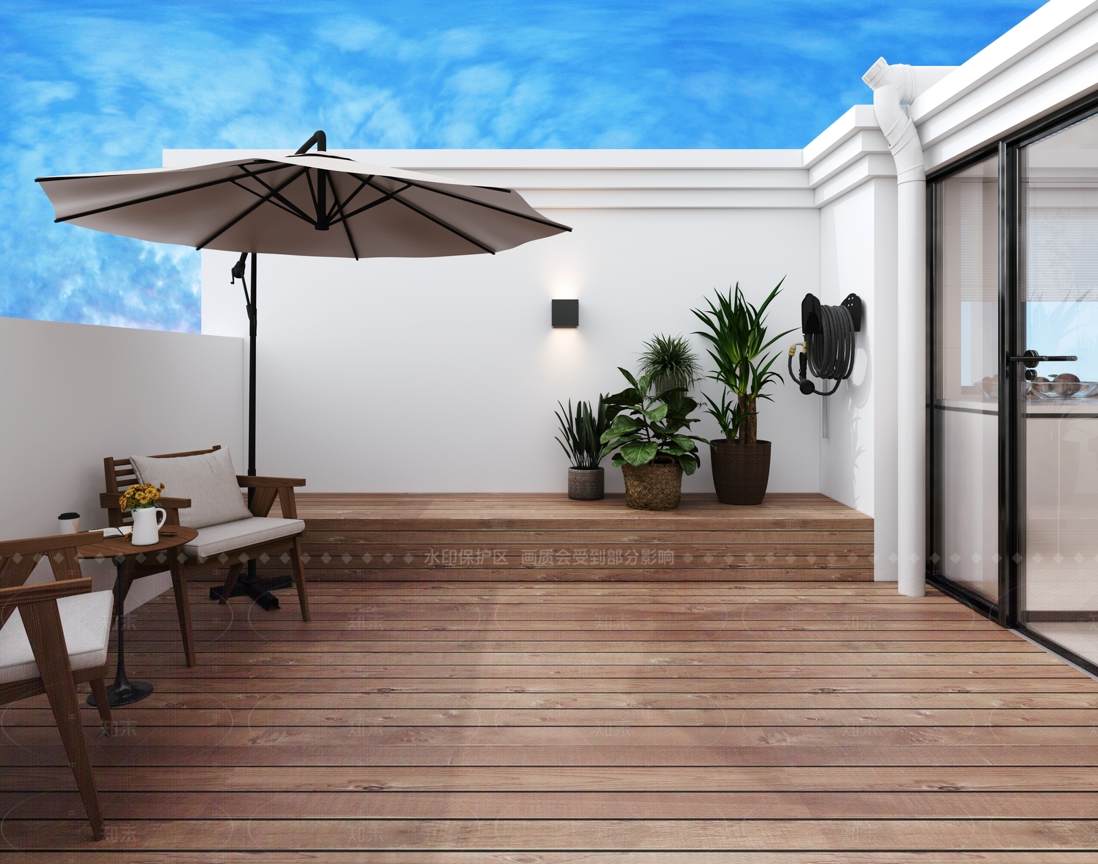 现代阳台3D模型下载【ID:1205616504】