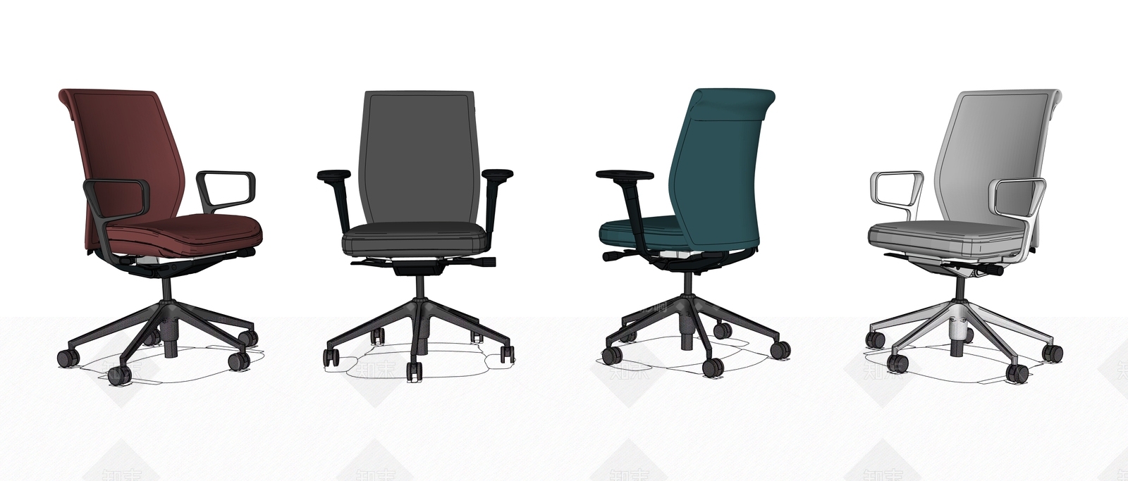 现代办公椅SU模型下载【ID:1205617627】