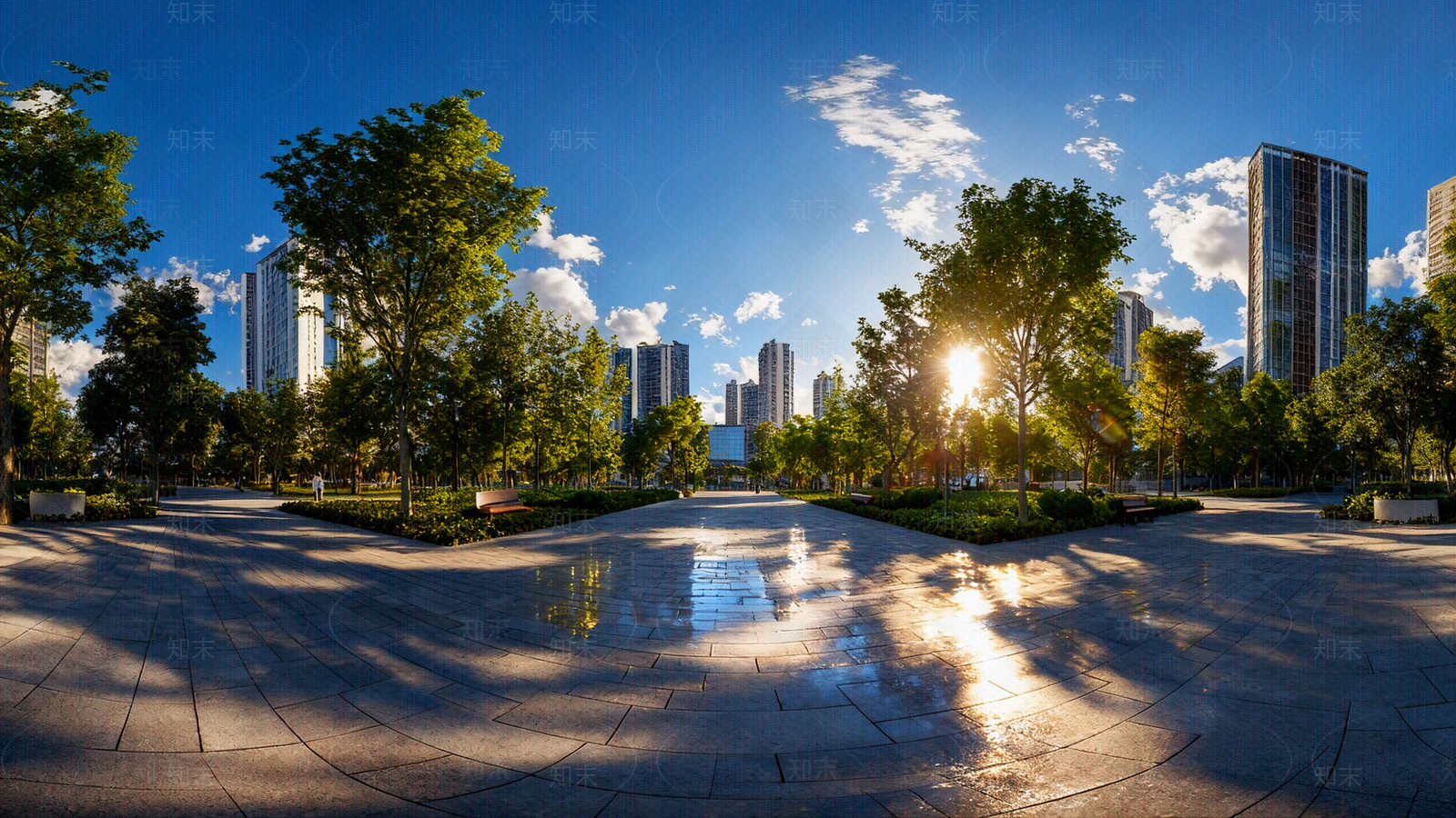 现代小区HDR贴图下载【ID:1205618132】