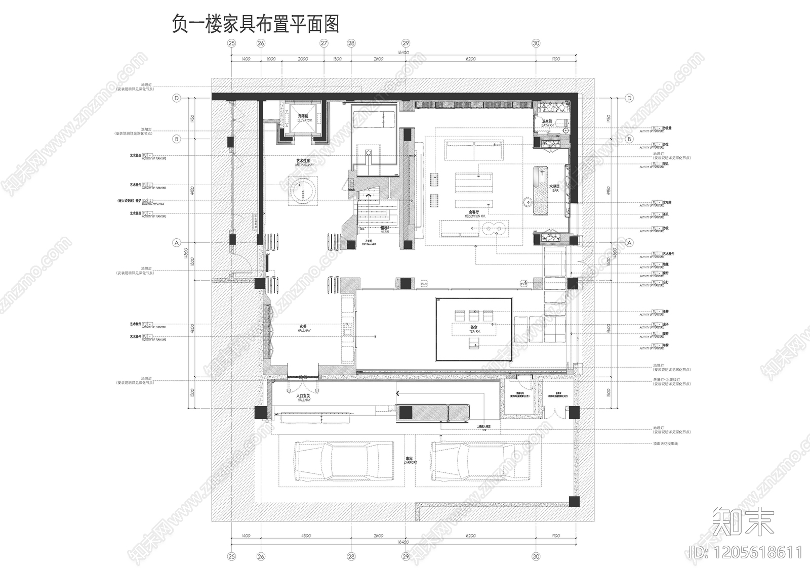 新中式会所cad施工图下载【ID:1205618611】