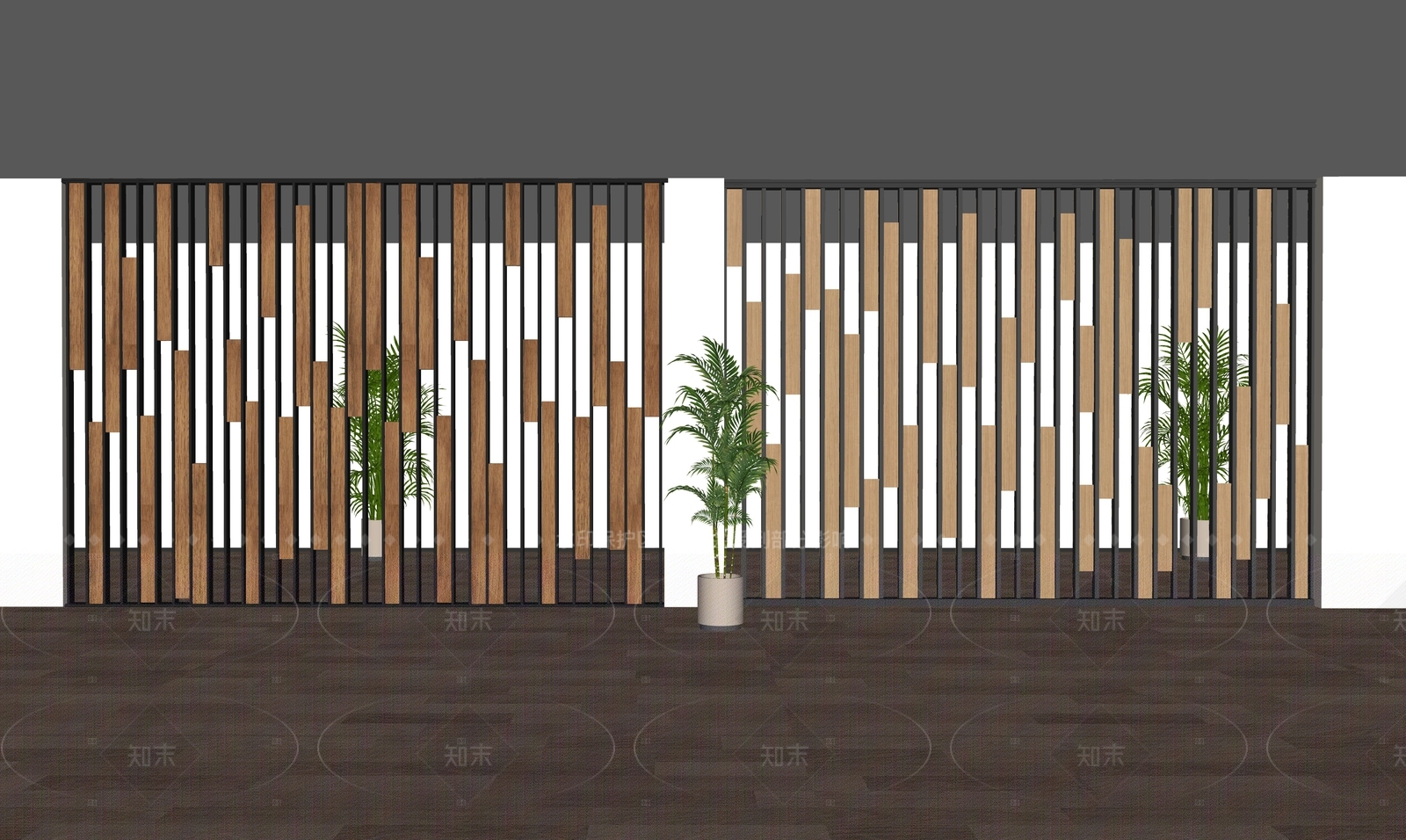 新中式现代隔断SU模型下载【ID:1205620417】