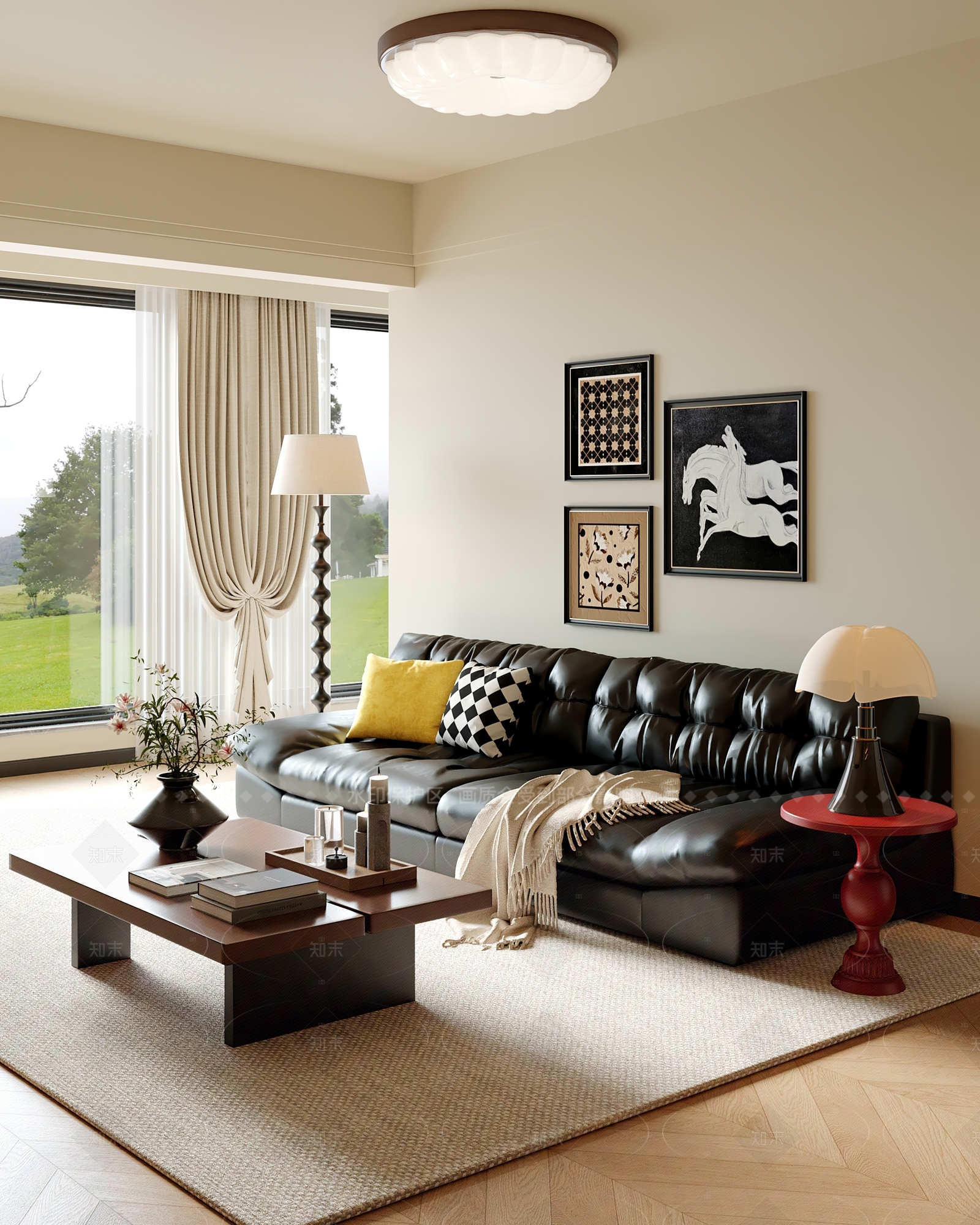 中古家居客厅3D模型下载【ID:1205624849】