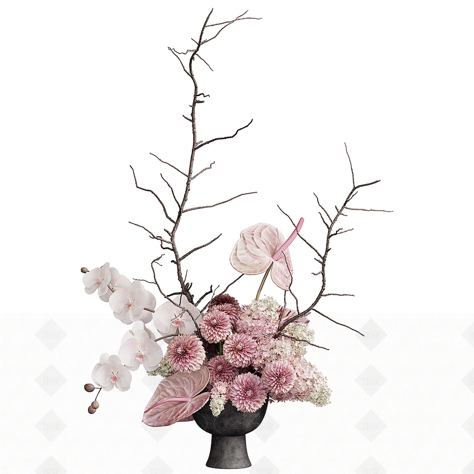 现代花艺SU模型下载【ID:1205629222】