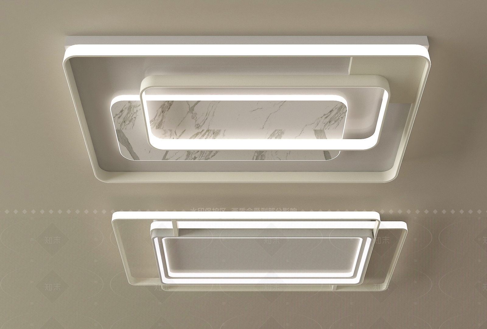 现代吸顶灯SU模型下载【ID:1205630277】