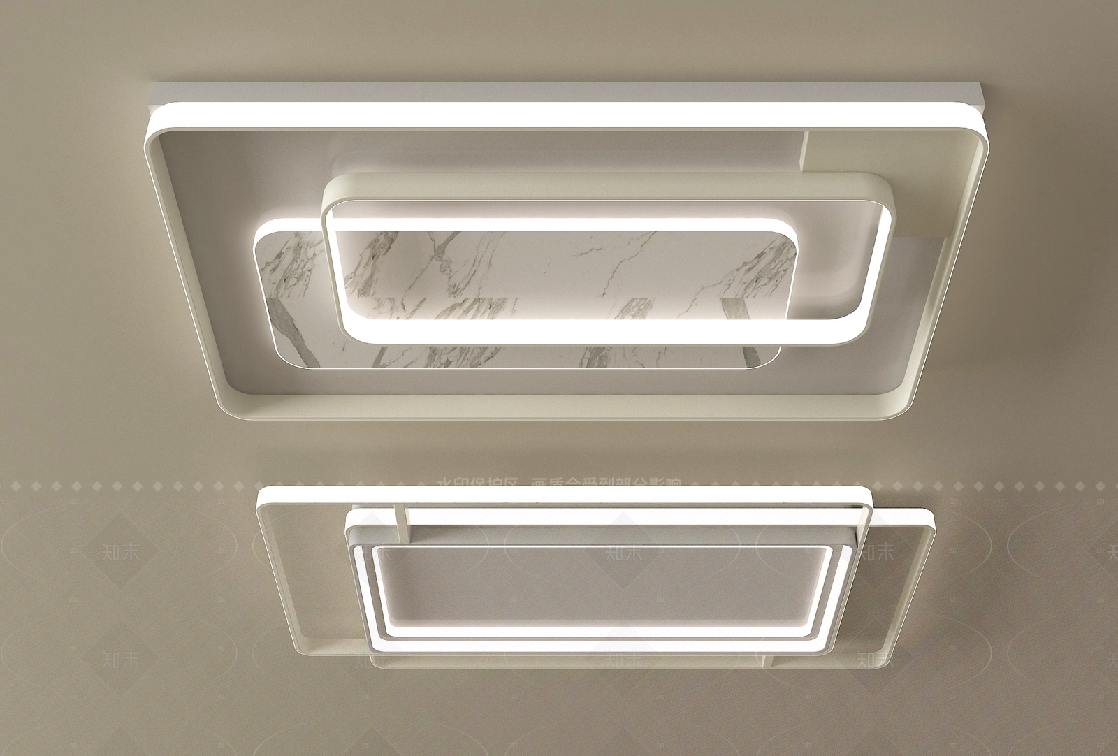 现代客厅吸顶灯3D模型下载【ID:1205630239】