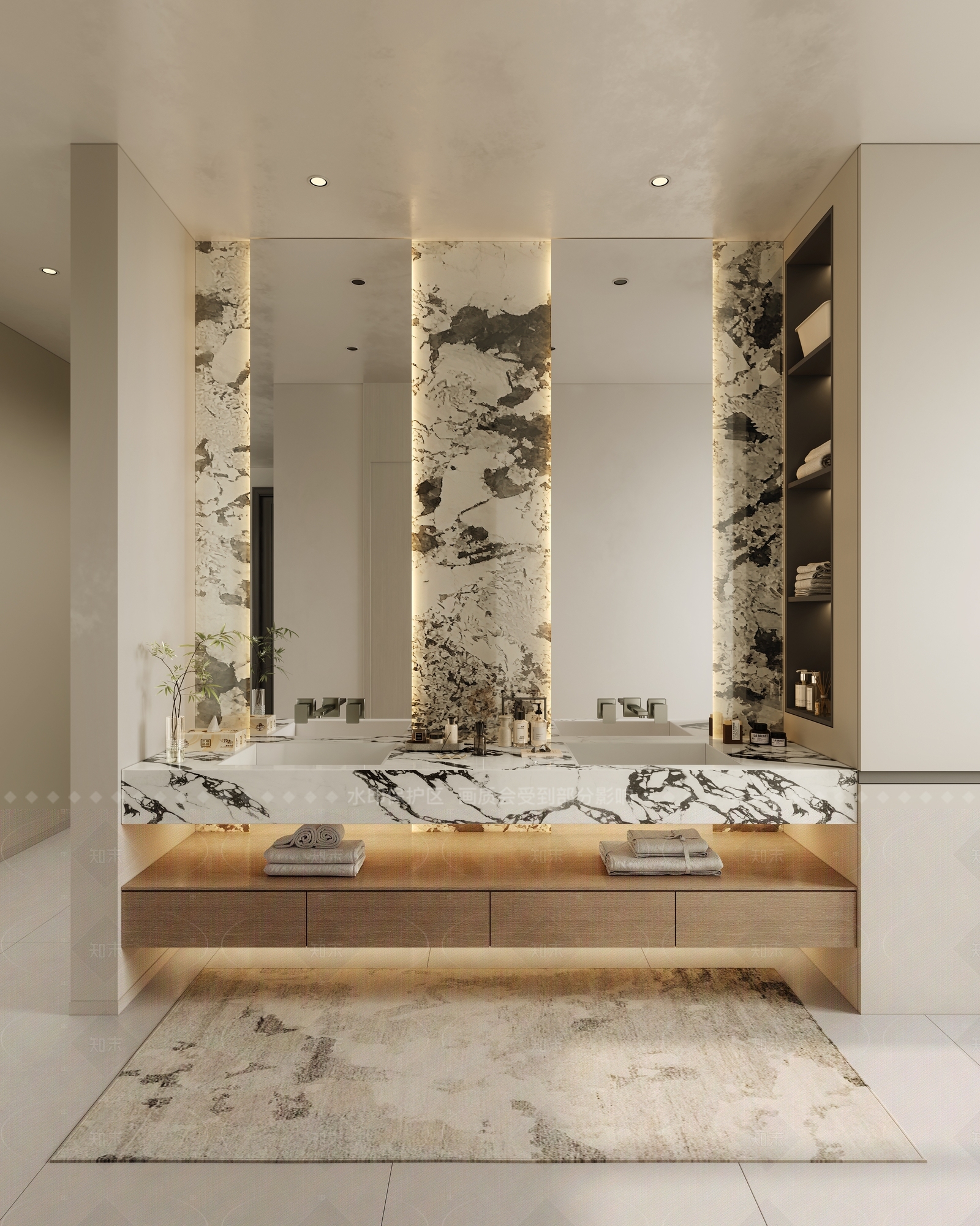 极简现代卫生间3D模型下载【ID:1205633393】