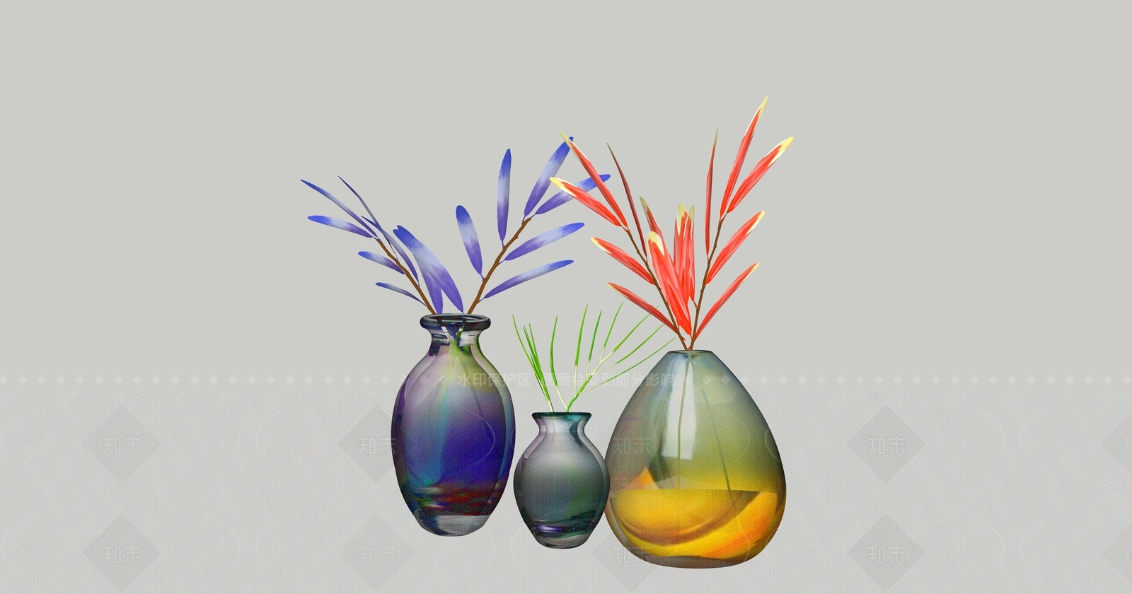 现代花艺SU模型下载【ID:1205635055】