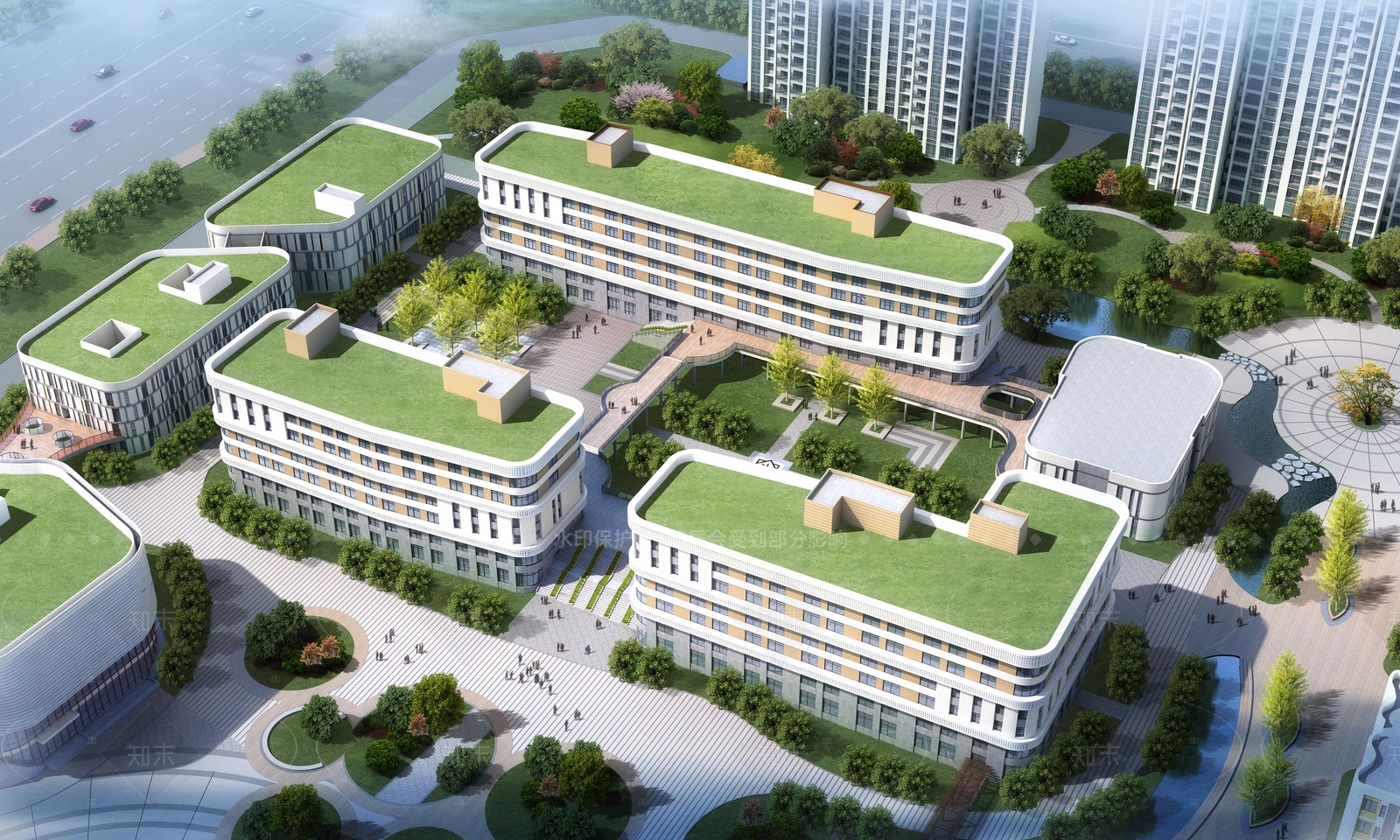 简约现代大学教学楼SU模型下载【ID:1205637052】