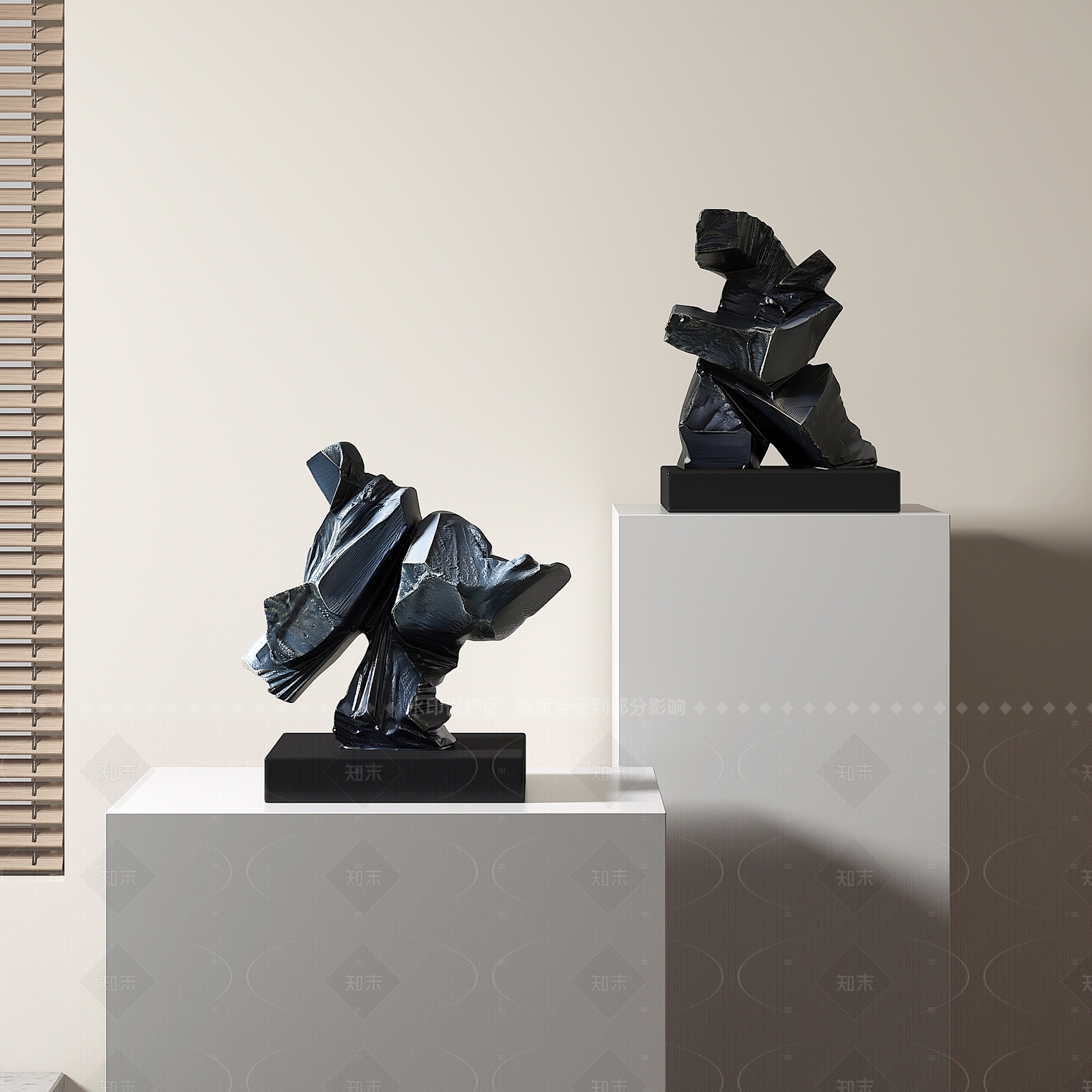 现代新中式雕塑摆件SU模型下载【ID:1205638067】