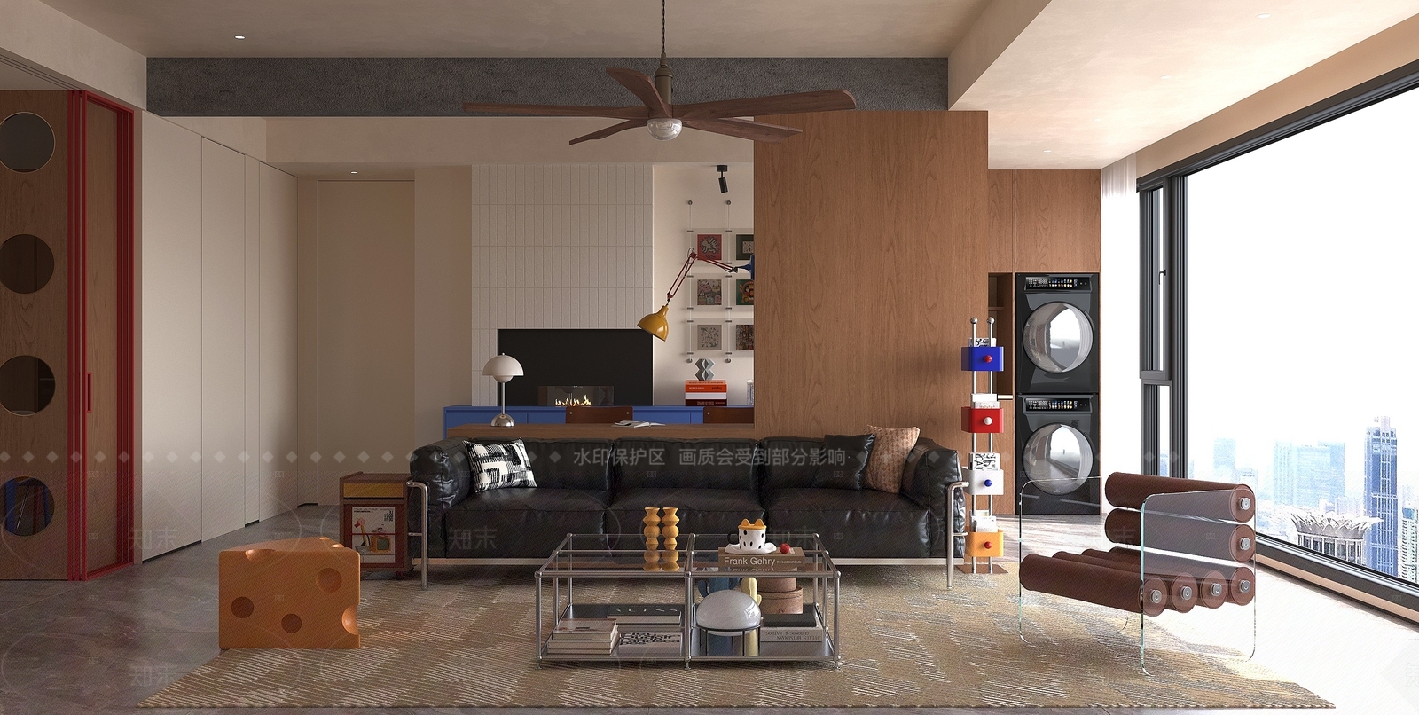 现代工业包豪斯客厅3D模型下载【ID:1205639650】