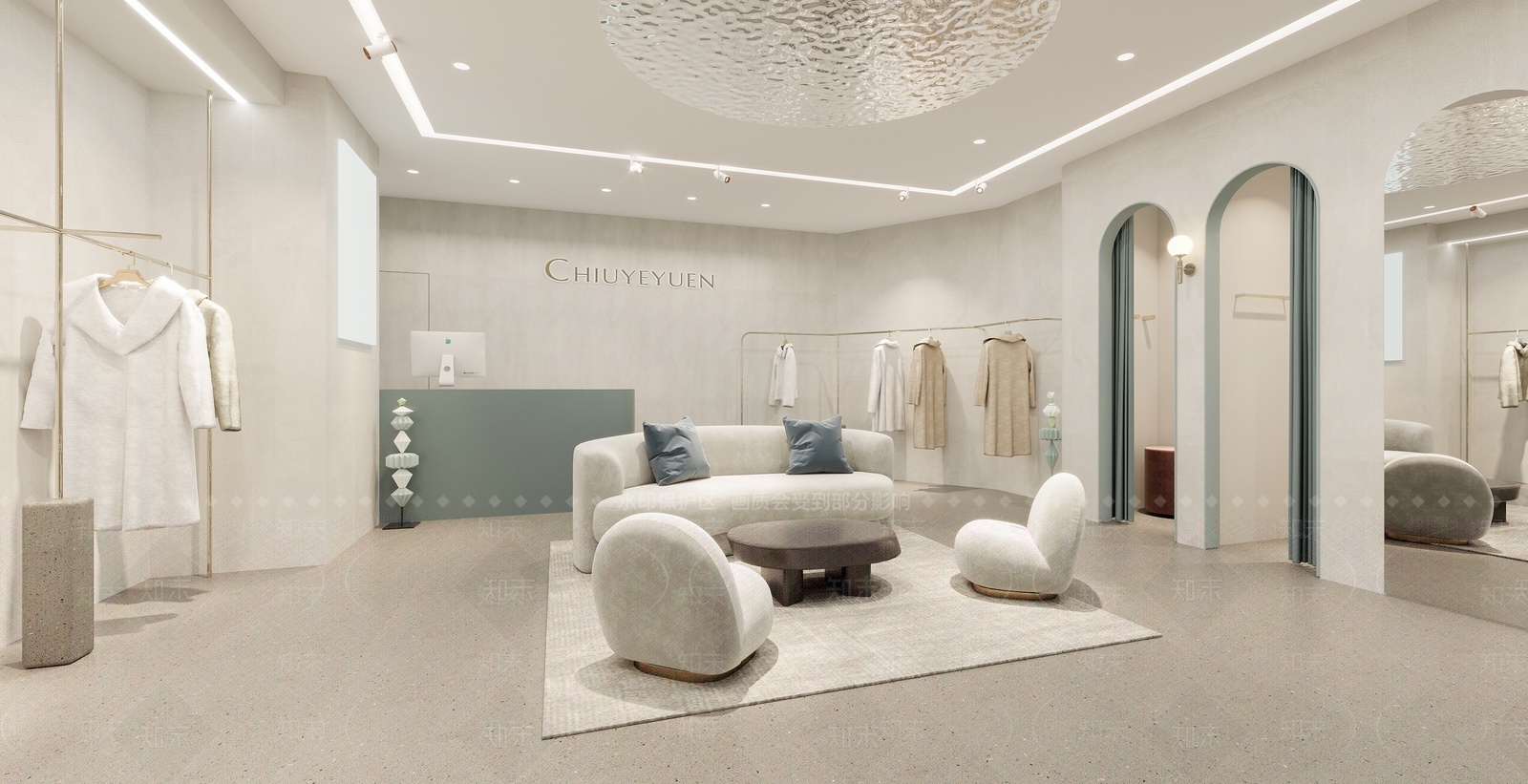 侘寂服装店SU模型下载【ID:1205640956】