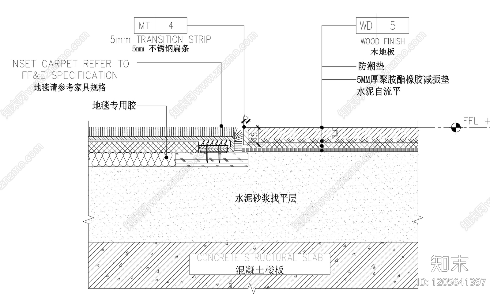 木地板cad施工图下载【ID:1205641397】
