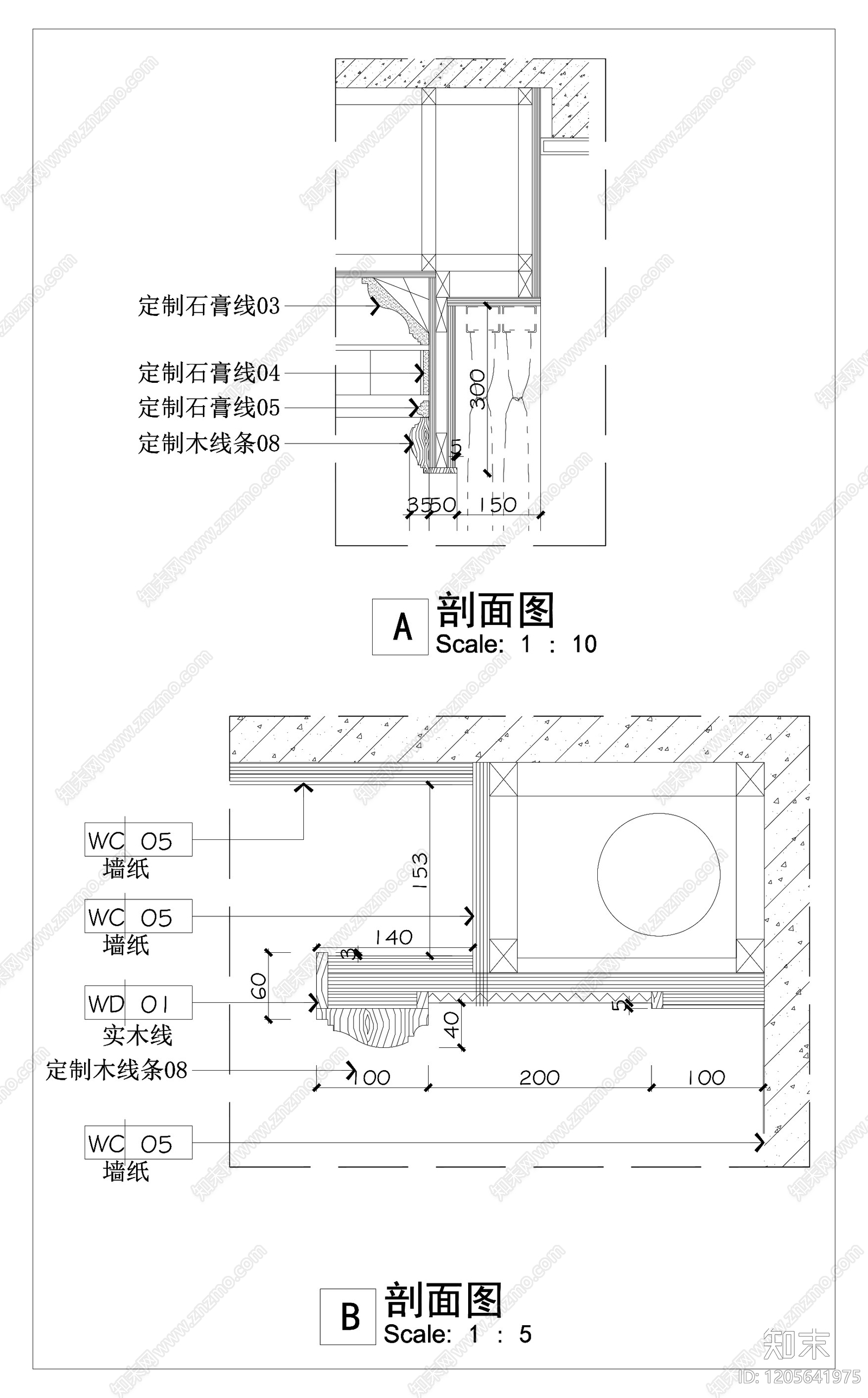 欧式窗节点cad施工图下载【ID:1205641975】