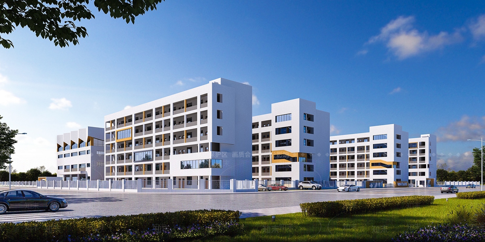 现代学校建筑SU模型下载【ID:1205641958】