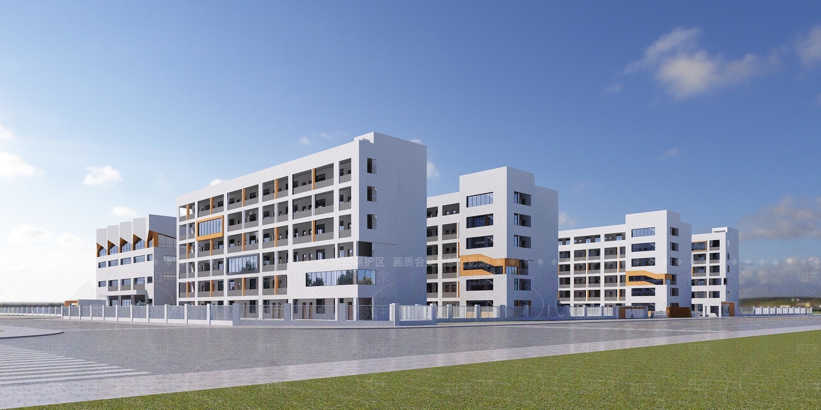 现代学校建筑SU模型下载【ID:1205641958】