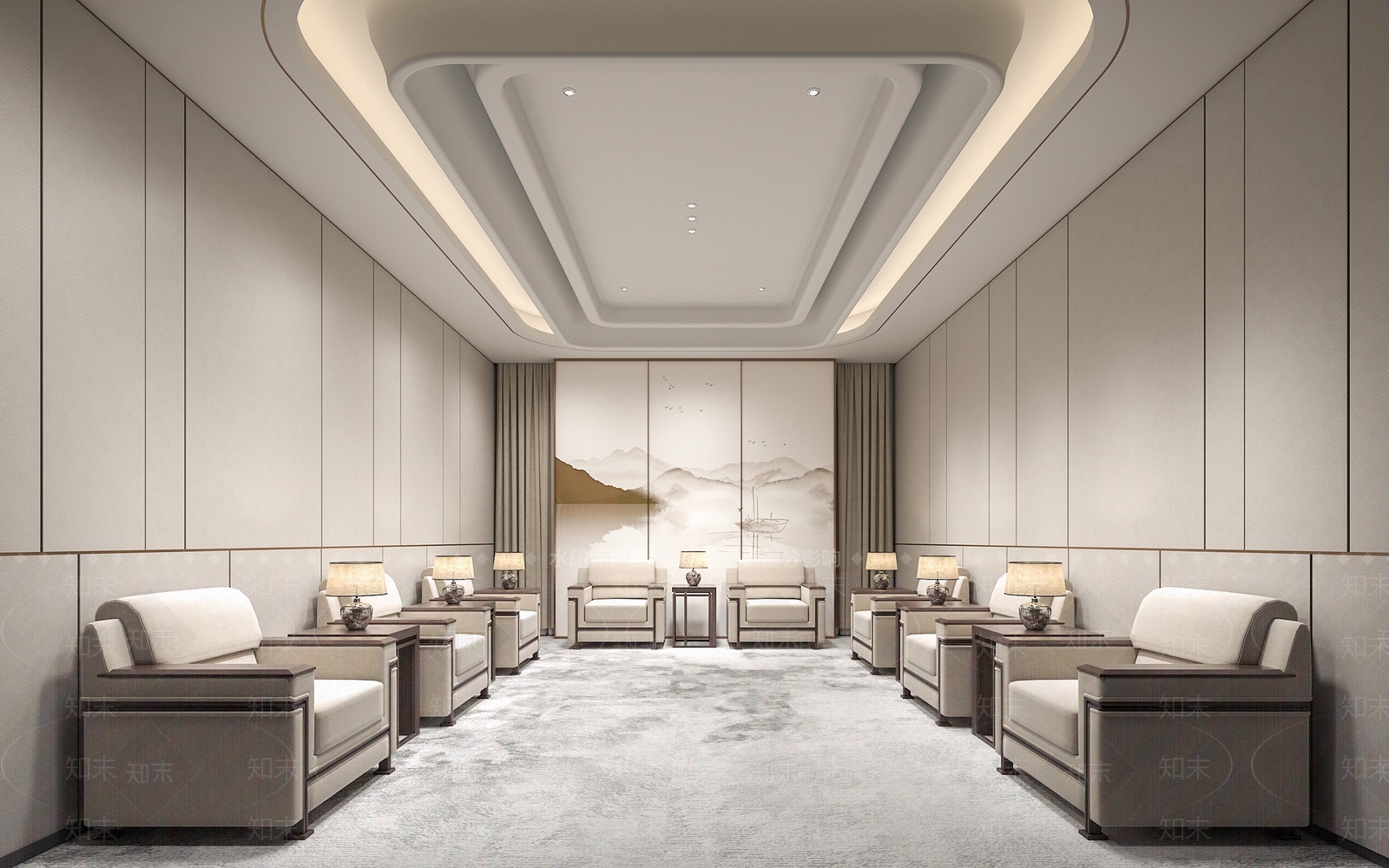 现代其他酒店空间SU模型下载【ID:1205643607】