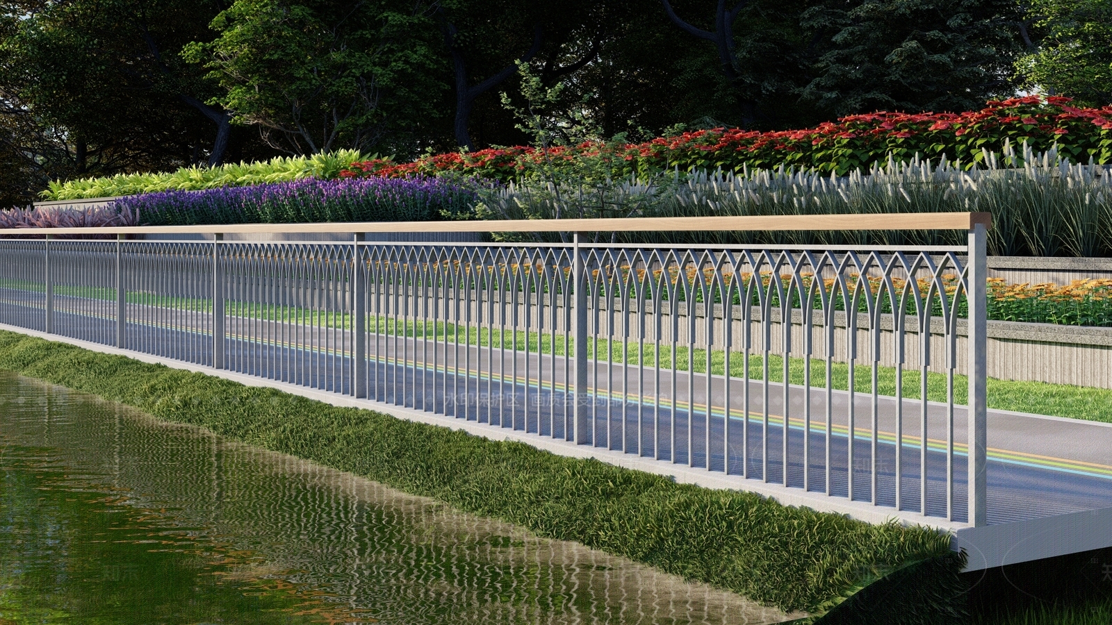 现代新中式景观围栏SU模型下载【ID:1205643723】