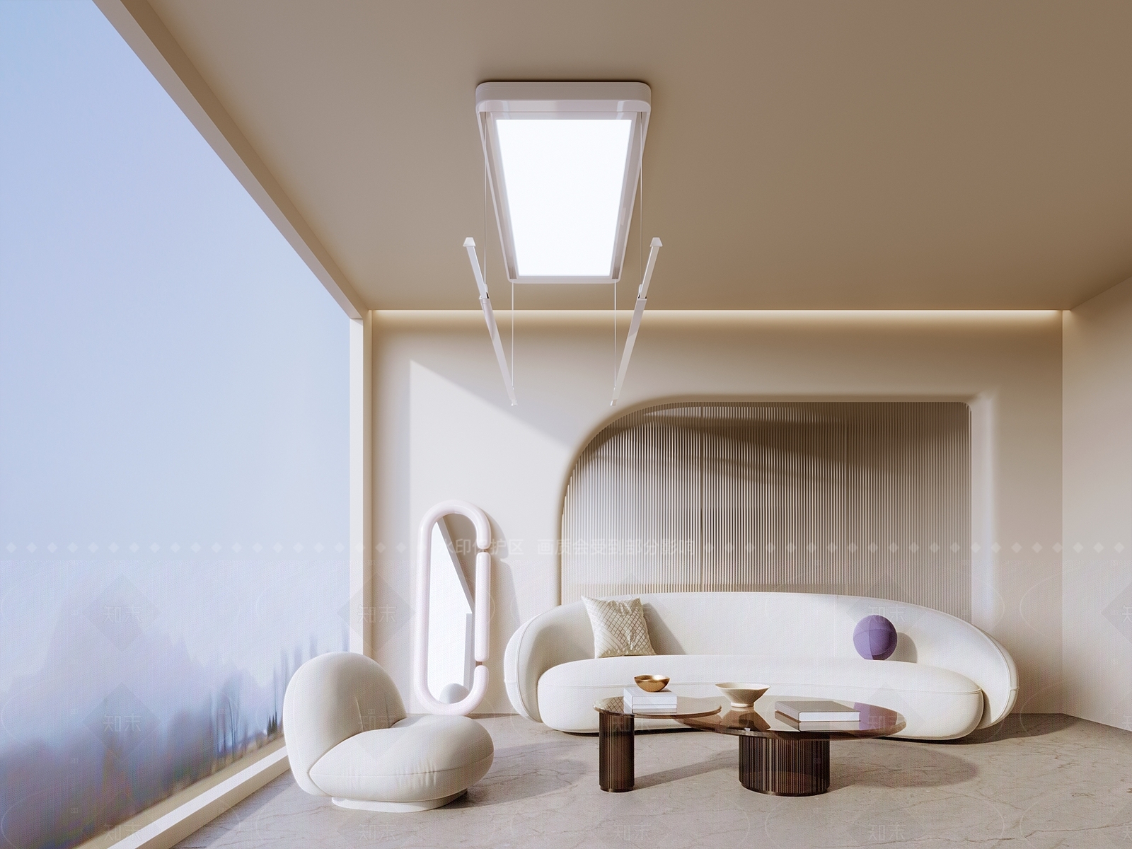 奶油轻奢衣架3D模型下载【ID:1205644075】