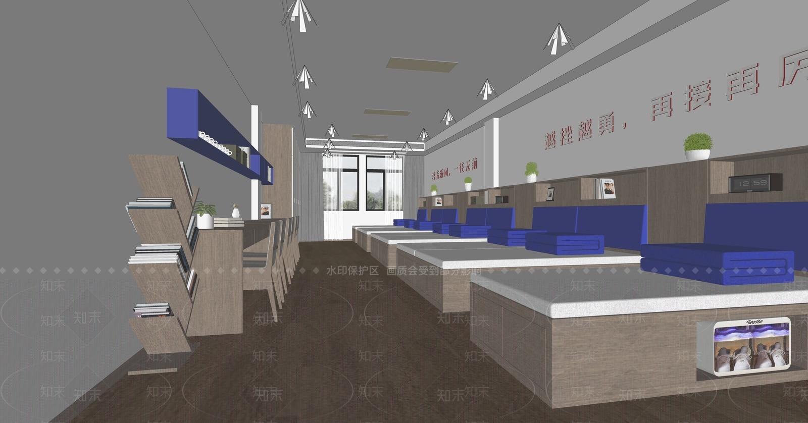 现代消防队宿舍SU模型下载【ID:1205644439】