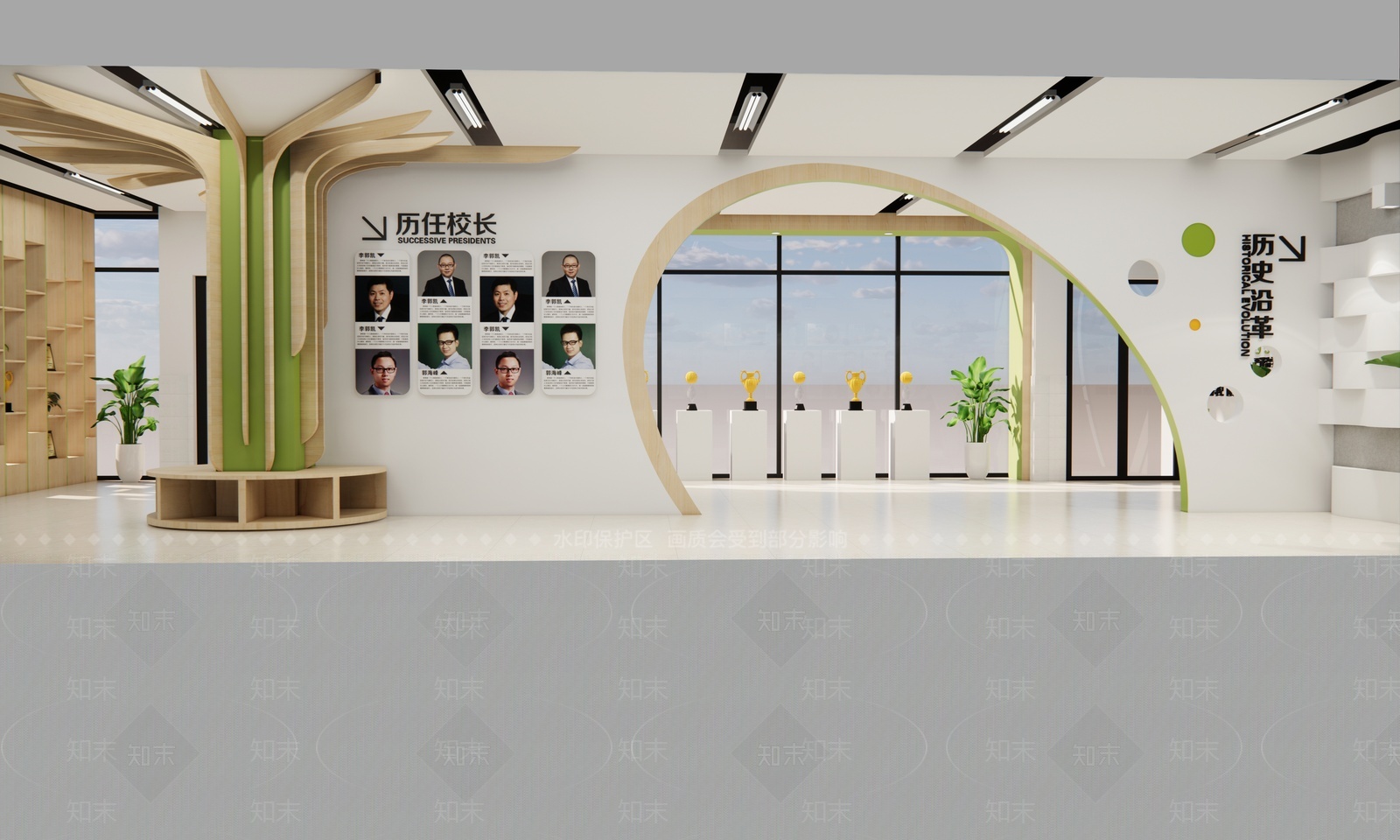 现代校史馆SU模型下载【ID:1205644803】