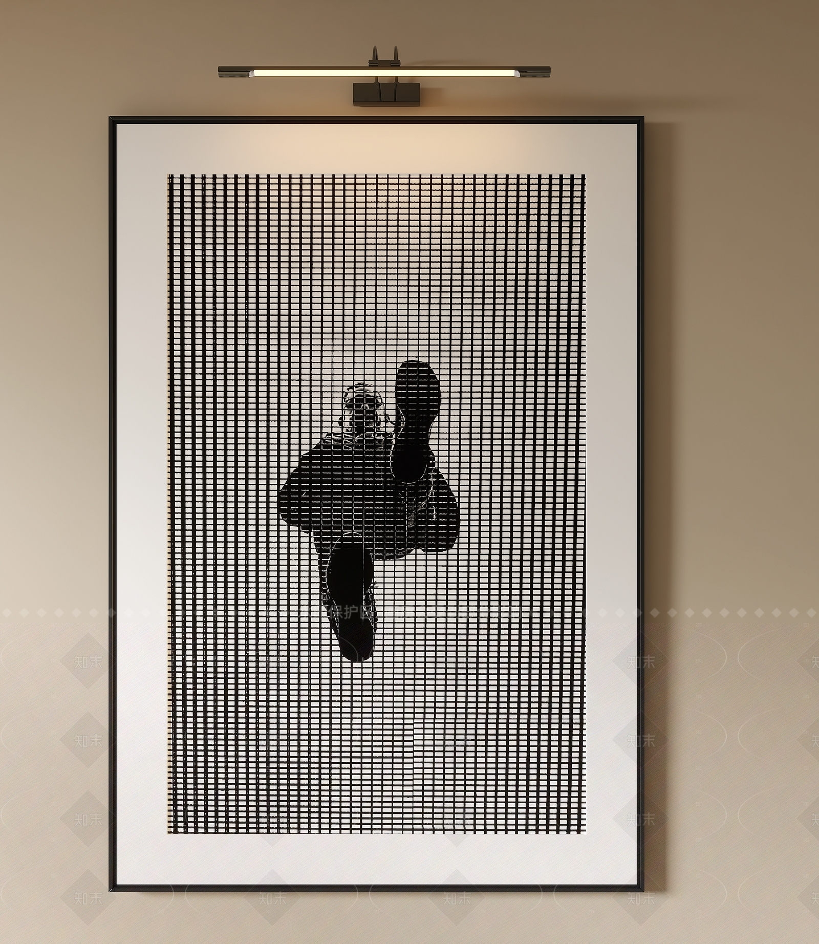 现代极简挂画SU模型下载【ID:1205644927】