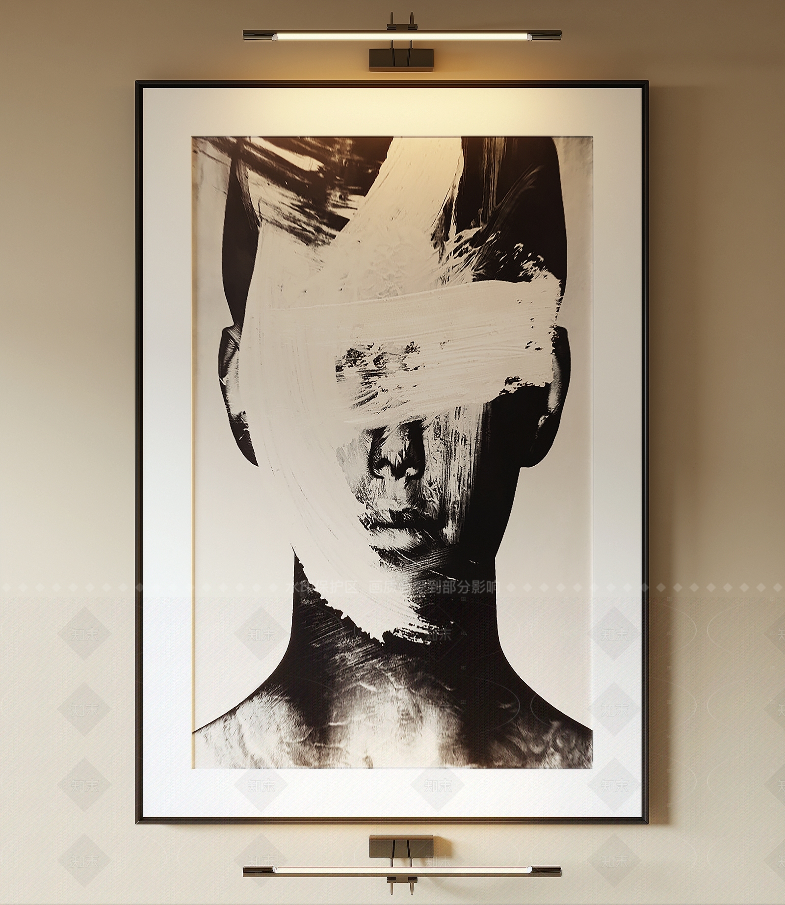 现代简约油画SU模型下载【ID:1205645013】