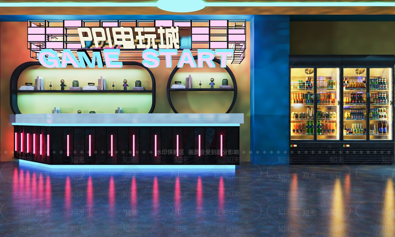 现代电玩城3D模型下载【ID:1205645005】