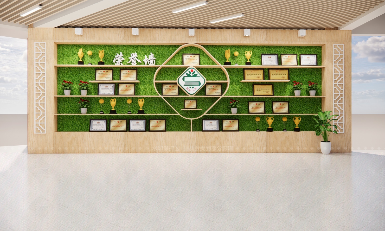 现代阅读大厅SU模型下载【ID:1205645240】