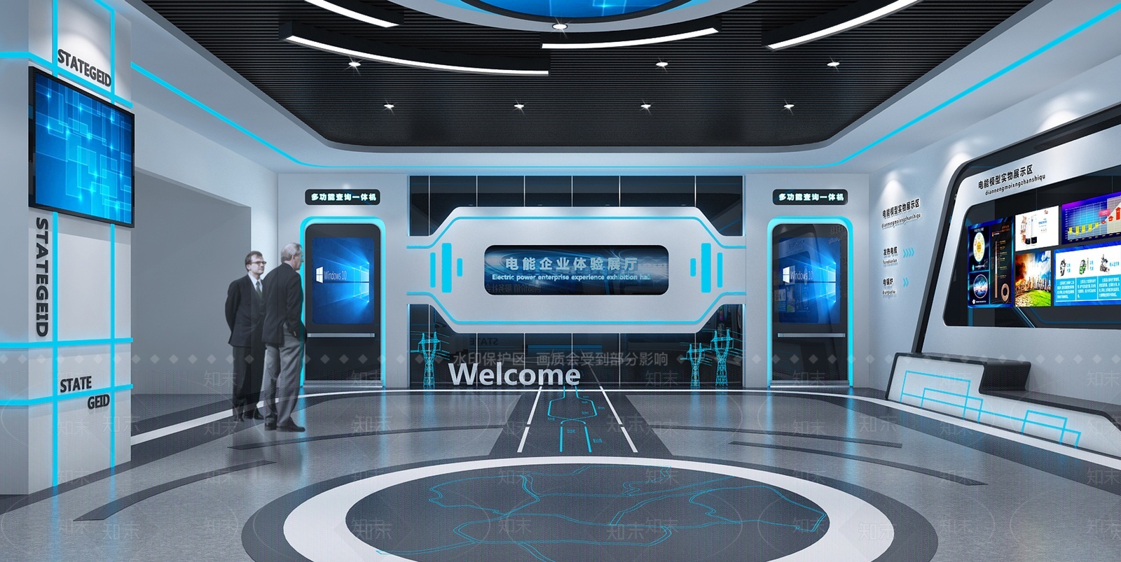 现代科技展厅3D模型下载【ID:1205645480】