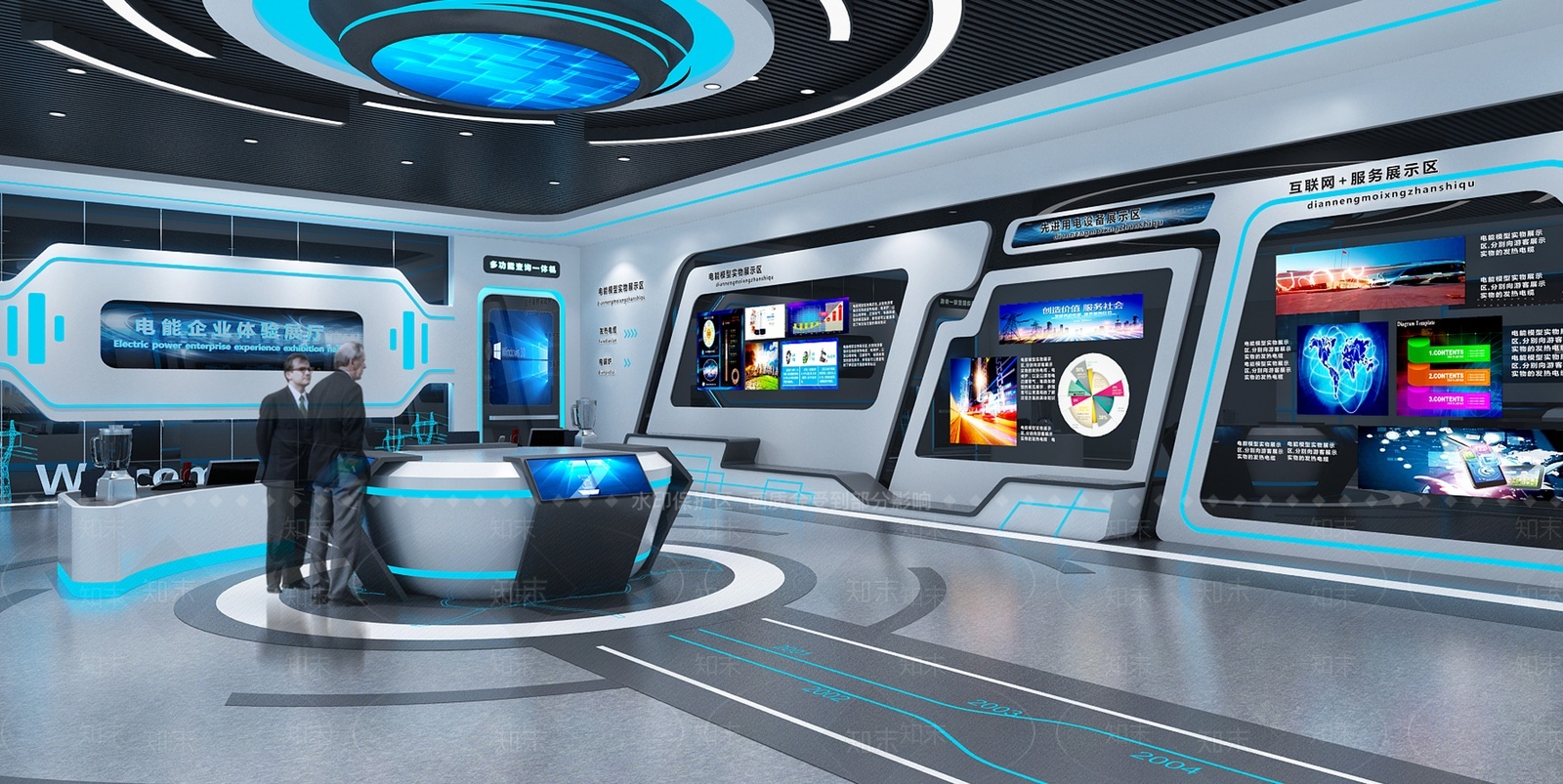 现代科技展厅3D模型下载【ID:1205645480】