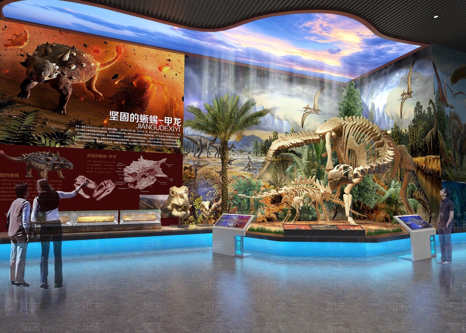 现代恐龙展厅3D模型下载【ID:1205645402】