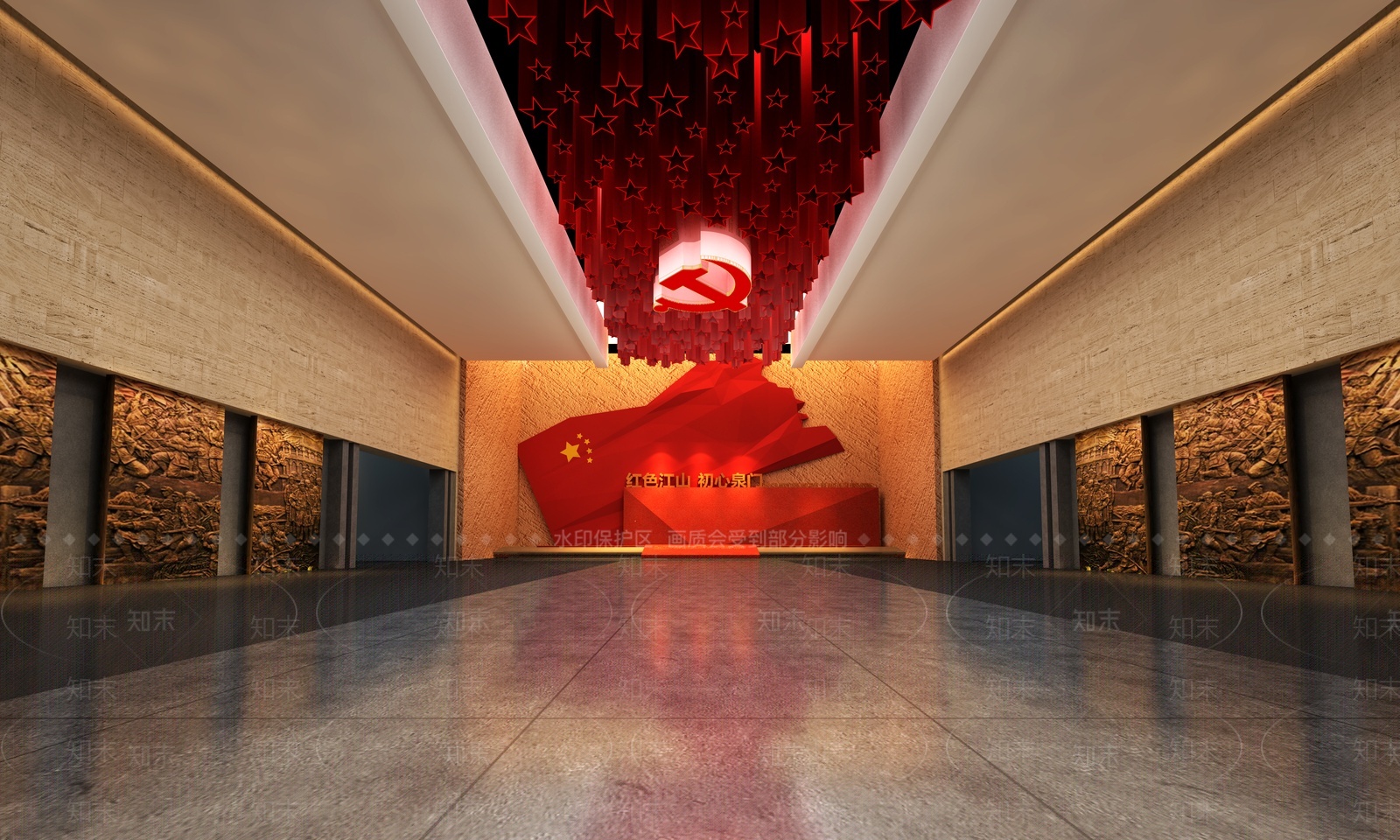 现代党建展厅SU模型下载【ID:1205646309】