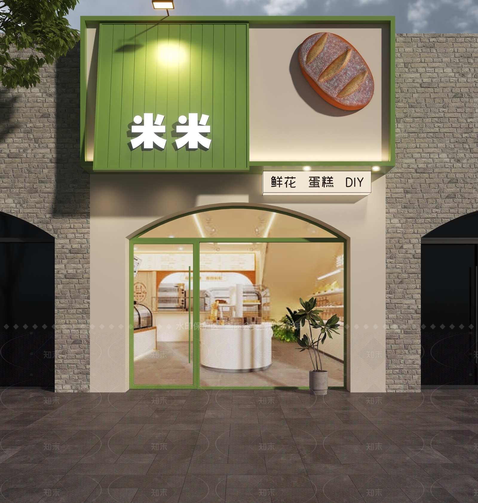 现代门头3D模型下载【ID:1205647718】