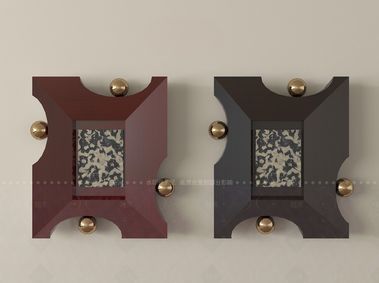 法式复古挂件3D模型下载【ID:1205648439】