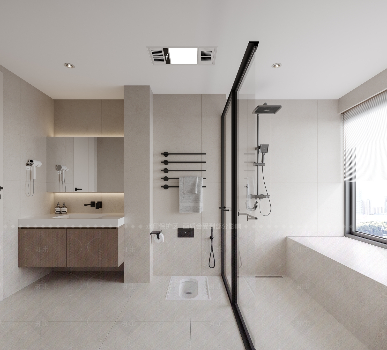 现代卫生间3D模型下载【ID:1205651193】