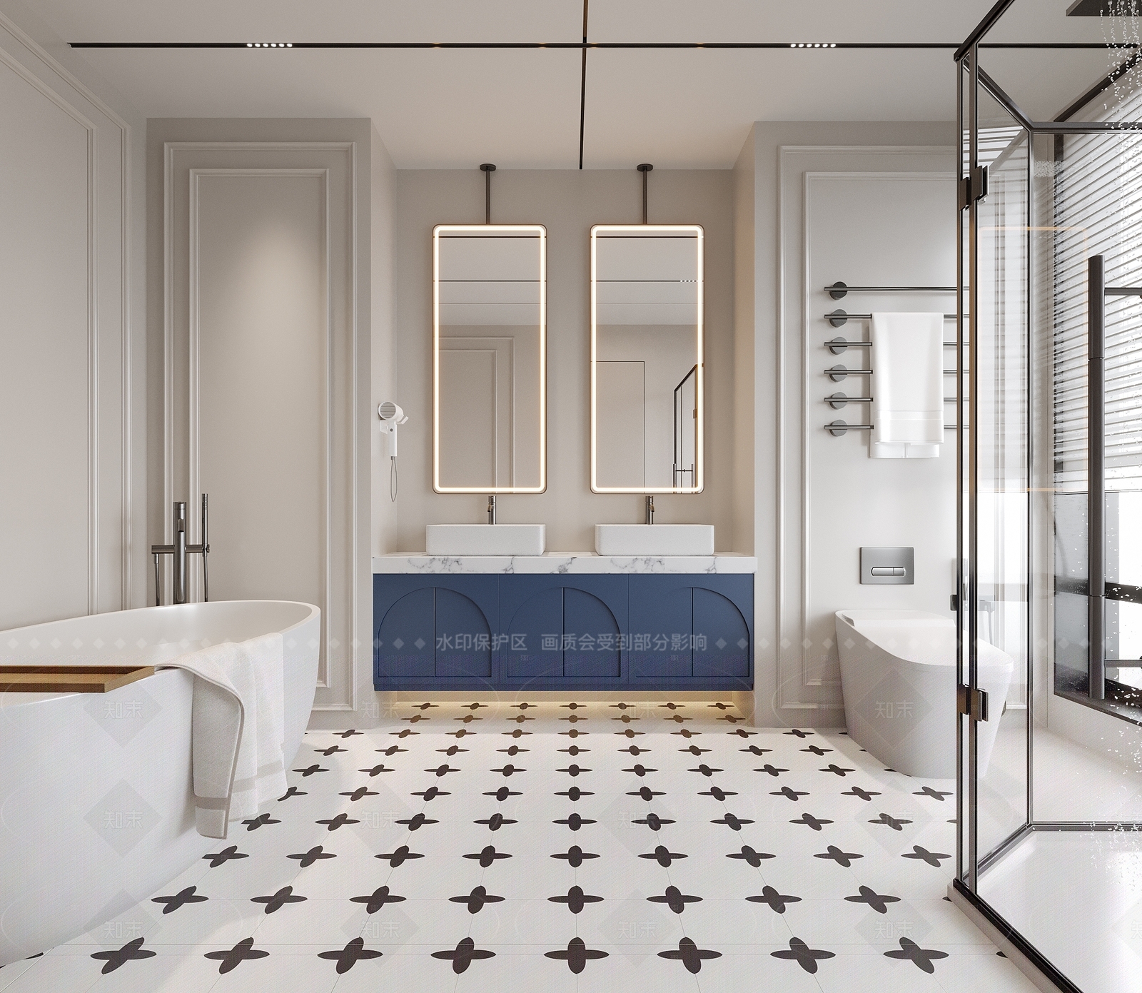 法式卫生间3D模型下载【ID:1205651855】