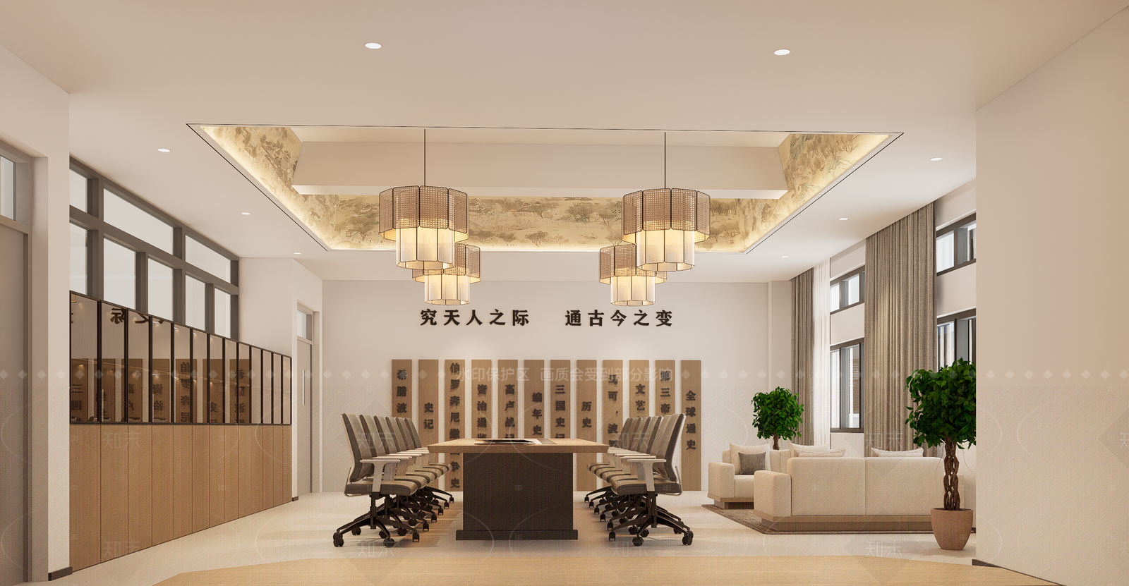 现代新中式其他学校空间SU模型下载【ID:1205654312】