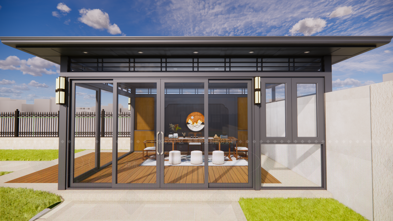 新中式中式亭子SU模型下载【ID:1205655091】