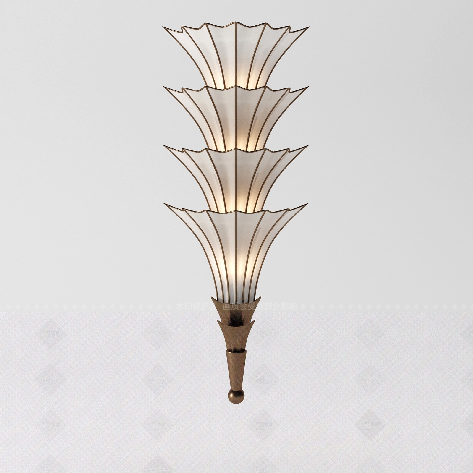 现代中古壁灯3D模型下载【ID:1205657727】